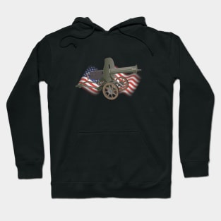 Maxim Gun with US Flag Hoodie